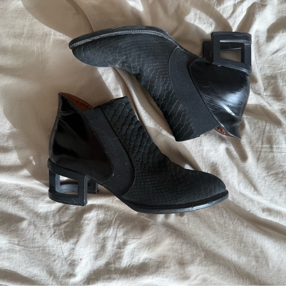 Jeffrey Campbell Black Ankle Boots